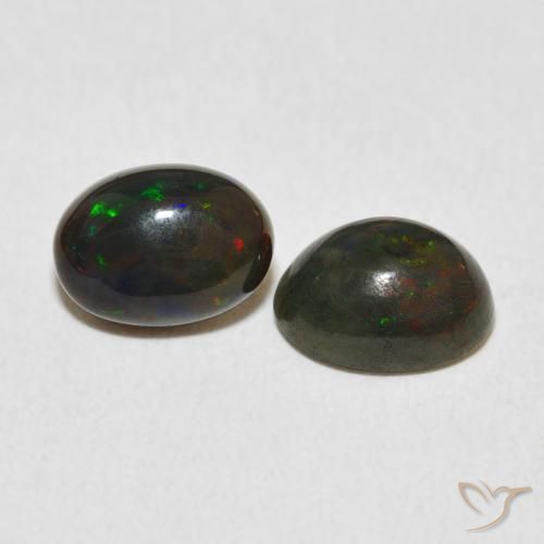 1.70 ctw Multicolor Opal Stones, Natural Opal in Oval Cabochon Shape for Sale