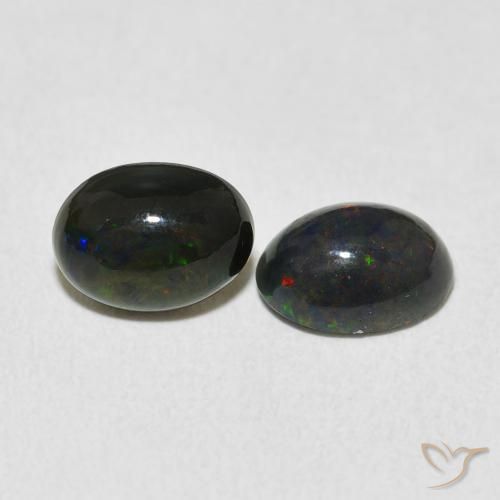 1.64 ctw Multicolor Opal Stones, Natural Opal in Oval Cabochon Shape for Sale