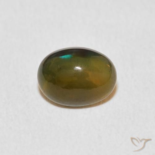 0.80 ct Multicolor Opal Gemstone, Opal Gem in Oval Cabochon Shape for Sale.