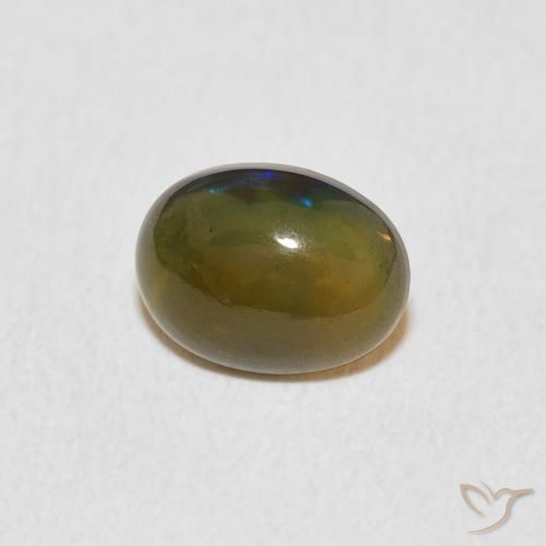 0.80 ct Multicolor Opal Stone, Natural Opal in Oval Cabochon Shape for Sale