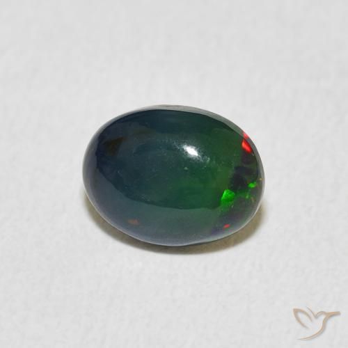 0.82 ct Multicolor Opal Stone, Natural Opal in Oval Cabochon Shape for Sale