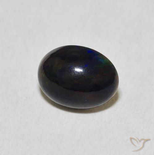 1.09 ct Multicolor Opal Stone, Natural Opal in Oval Cabochon Shape for Sale