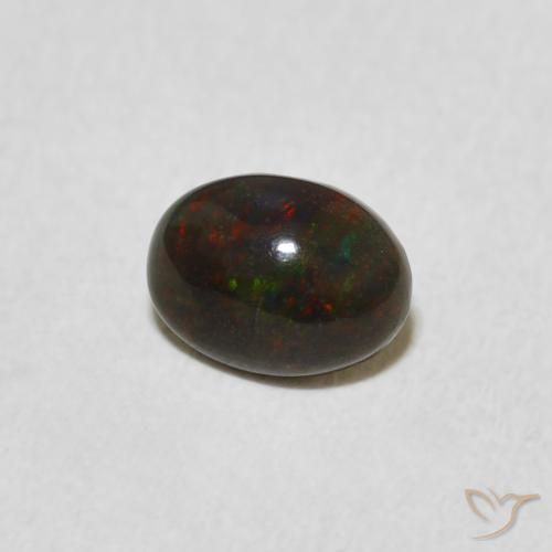 0.46 ct Multicolor Opal Stone, Natural Opal in Oval Cabochon Shape for Sale