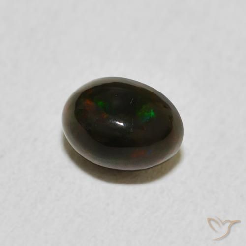 0.67 ct Multicolor Opal Stone, Natural Opal in Oval Cabochon Shape for Sale