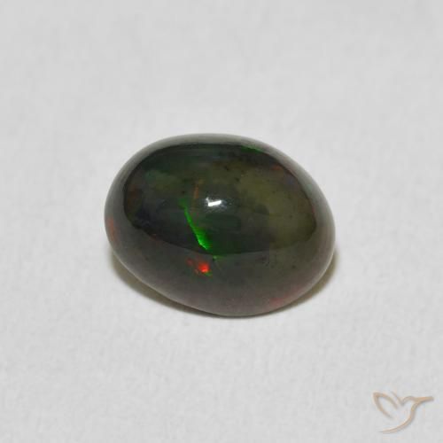 1.24 ct Multicolor Opal Stone, Natural Opal in Oval Cabochon Shape for Sale