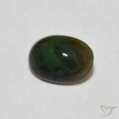 0.37 ct Multicolor Opal Stone, Natural Opal in Oval Cabochon Shape for Sale
