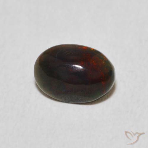 0.46 ct Multicolor Opal Stone, Natural Opal in Oval Cabochon Shape for Sale
