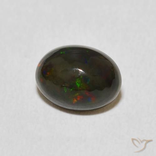 0.95 ct Multicolor Opal Stone, Natural Opal in Oval Cabochon Shape for Sale