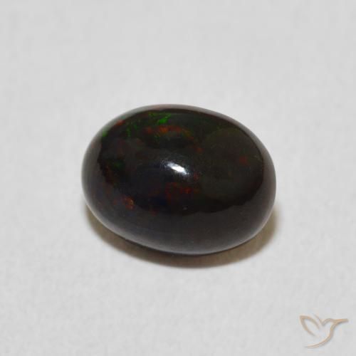 0.84 ct Multicolor Opal Stone, Natural Opal in Oval Cabochon Shape for Sale