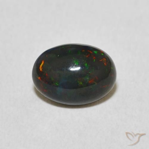 0.68 ct Multicolor Opal Gemstone, Opal Gem in Oval Cabochon Shape for Sale.