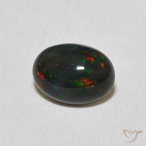 0.68 ct Multicolor Opal Stone, Natural Opal in Oval Cabochon Shape for Sale