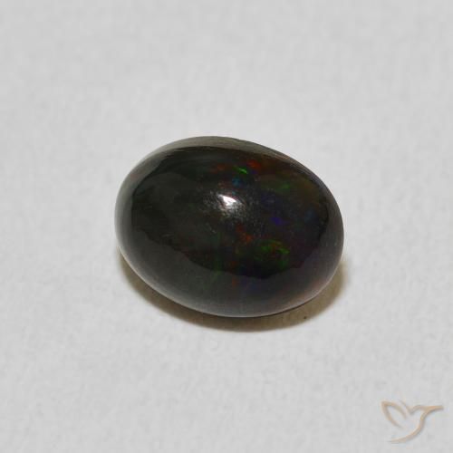 1.03 ct Multicolor Opal Stone, Natural Opal in Oval Cabochon Shape for Sale