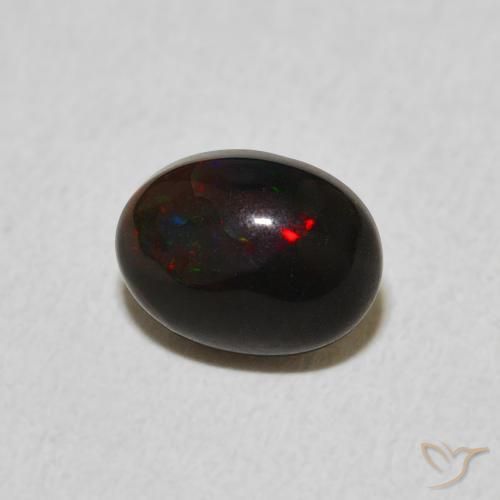0.87 ct Multicolor Opal Stone, Natural Opal in Oval Cabochon Shape for Sale