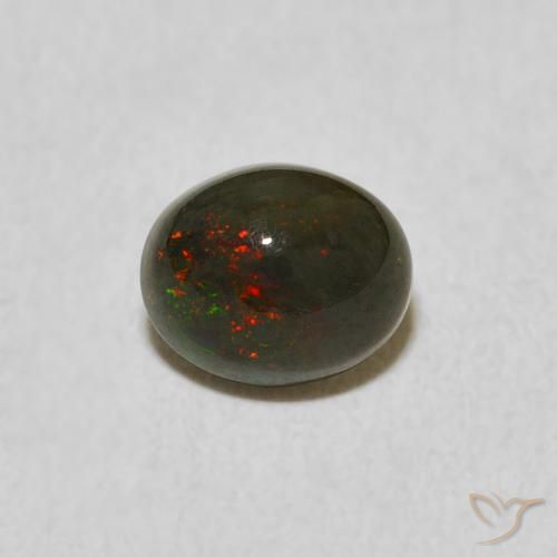 0.68ct Natural Multicolor Opal, Oval, Opaque, Photo A