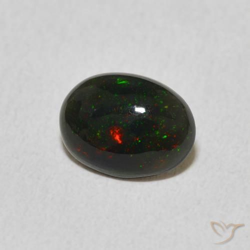 0.58 ct Multicolor Opal Stone, Natural Opal in Oval Cabochon Shape for Sale