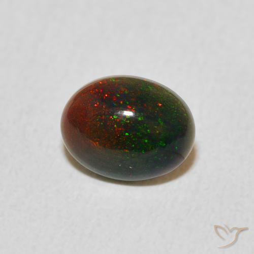 0.51 ct Multicolor Opal Stone, Natural Opal in Oval Cabochon Shape for Sale