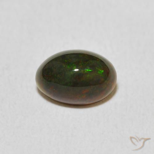 0.62 ct Multicolor Opal Gemstone, Opal Gem in Oval Cabochon Shape for Sale.