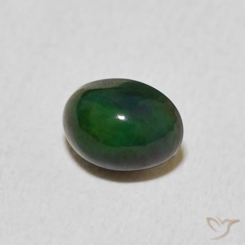 0.67 ct Multicolor Opal Stone, Natural Opal in Oval Cabochon Shape for Sale