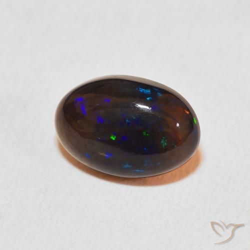 1.82 ct Multicolor Opal Stone, Natural Opal in Oval Cabochon Shape for Sale