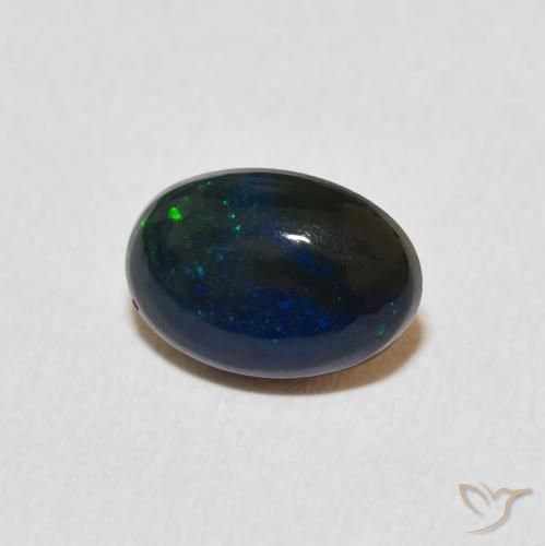 1.30 ct Multicolor Opal Stone, Natural Opal in Oval Cabochon Shape for Sale