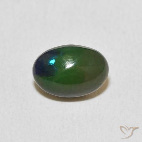 0.91 ct Multicolor Opal Gemstone, Opal Gem in Oval Cabochon Shape for Sale.