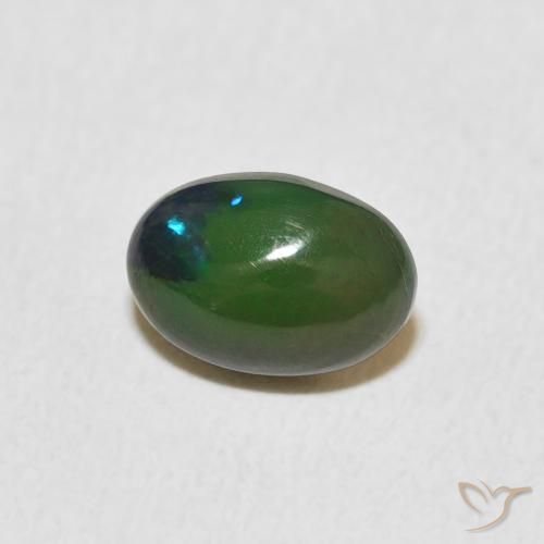 0.91 ct Multicolor Opal Stone, Natural Opal in Oval Cabochon Shape for Sale