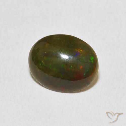 1.11 ct Multicolor Opal Stone, Natural Opal in Oval Cabochon Shape for Sale