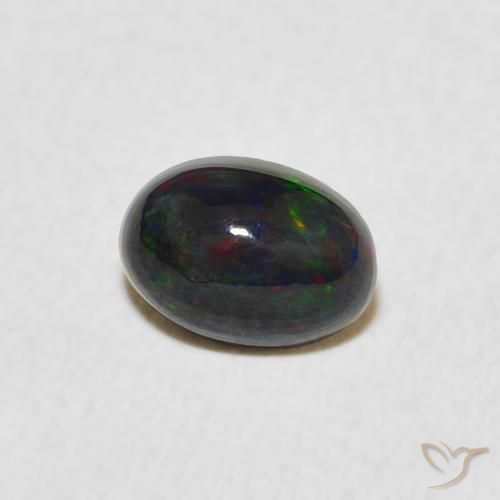 0.46 ct Multicolor Opal Stone, Natural Opal in Oval Cabochon Shape for Sale