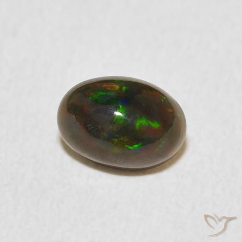 0.53 ct Multicolor Opal Stone, Natural Opal in Oval Cabochon Shape for Sale