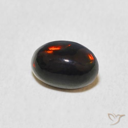0.42 ct Multicolor Opal Stone, Natural Opal in Oval Cabochon Shape for Sale