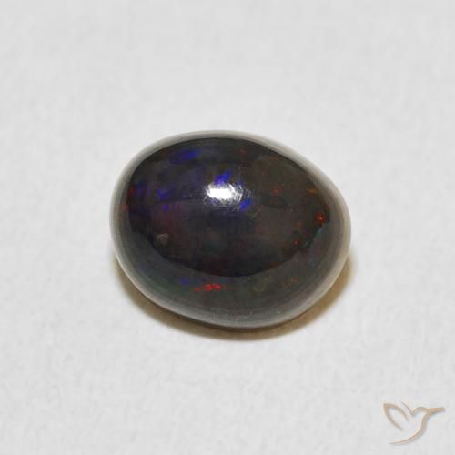 0.91 ct Multicolor Opal Stone, Natural Opal in Oval Cabochon Shape for Sale