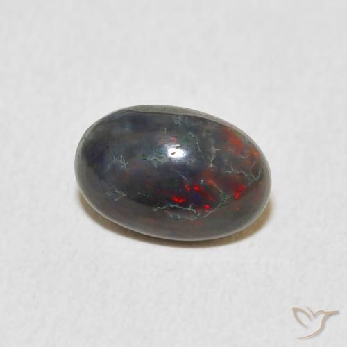 0.87 ct Multicolor Opal Stone, Natural Opal in Oval Cabochon Shape for Sale