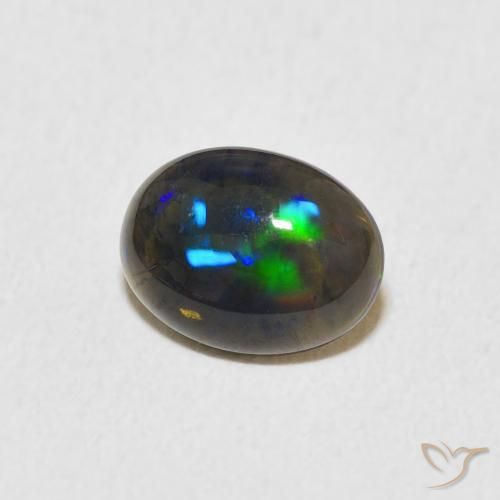 0.61 ct Multicolor Opal Stone, Natural Opal in Oval Cabochon Shape for Sale