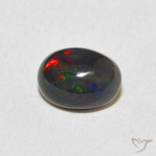 0.85 ct Multicolor Opal Stone, Natural Opal in Oval Cabochon Shape for Sale