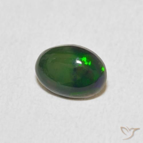 0.42 ct Multicolor Opal Stone, Natural Opal in Oval Cabochon Shape for Sale
