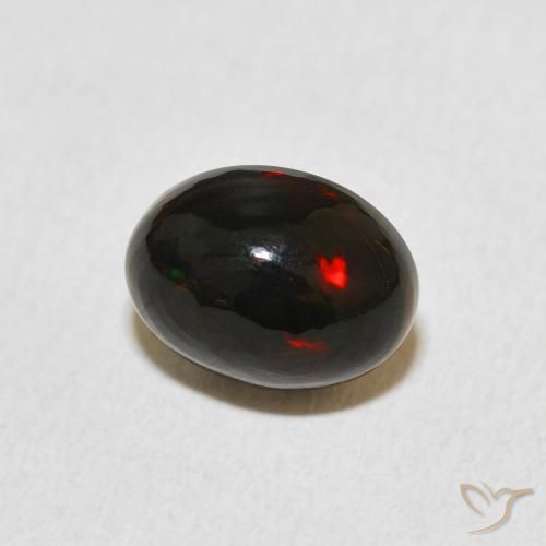 1.45 ct Multicolor Opal Stone, Natural Opal in Oval Cabochon Shape for Sale