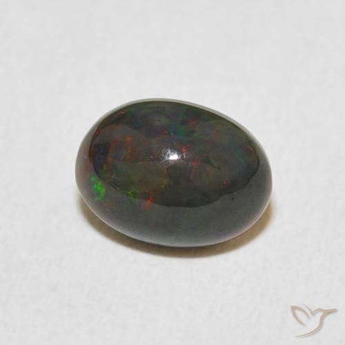 0.89 ct Multicolor Opal Stone, Natural Opal in Oval Cabochon Shape for Sale