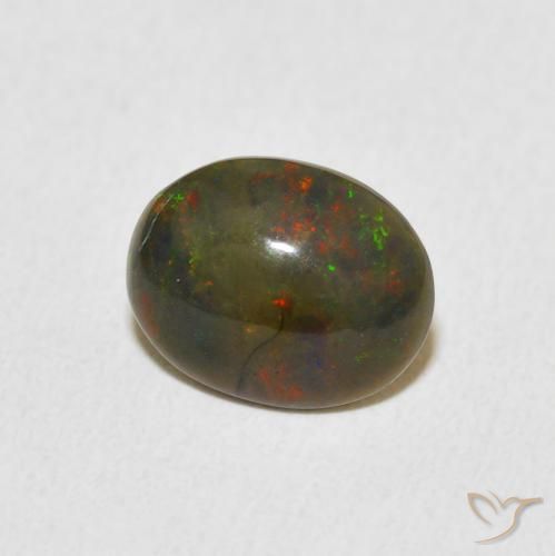 1.14 ct Multicolor Opal Stone, Natural Opal in Oval Cabochon Shape for Sale