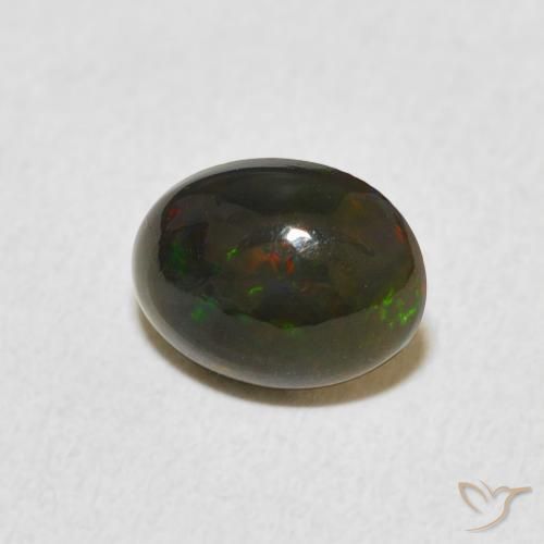 0.75 ct Multicolor Opal Stone, Natural Opal in Oval Cabochon Shape for Sale