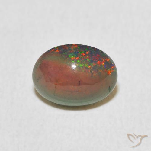 0.82ct Natural Multicolor Opal, Oval, Opaque
