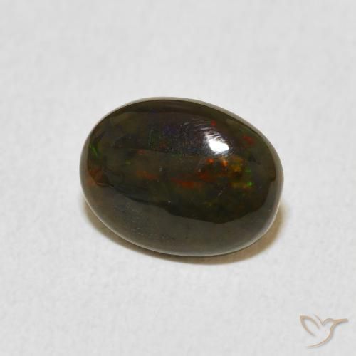 0.81 ct Multicolor Opal Stone, Natural Opal in Oval Cabochon Shape for Sale