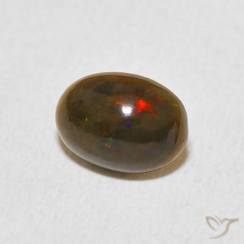 0.69 ct Multicolor Opal Stone, Natural Opal in Oval Cabochon Shape for Sale