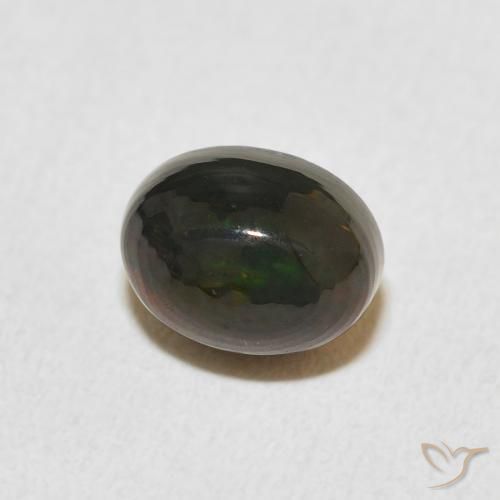 1.29 ct Multicolor Opal Stone, Natural Opal in Oval Cabochon Shape for Sale