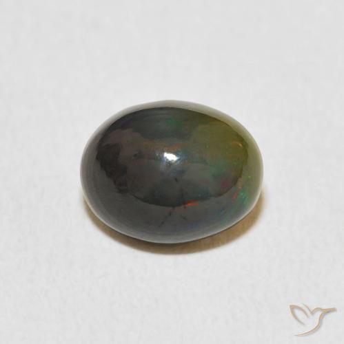 1.24 ct Multicolor Opal Gemstone, Opal Gem in Oval Cabochon Shape for Sale.