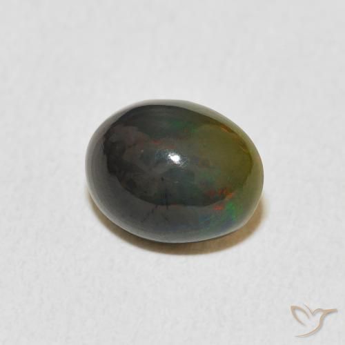 1.24 ct Multicolor Opal Stone, Natural Opal in Oval Cabochon Shape for Sale