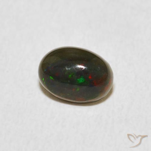 0.60 ct Multicolor Opal Stone, Natural Opal in Oval Cabochon Shape for Sale