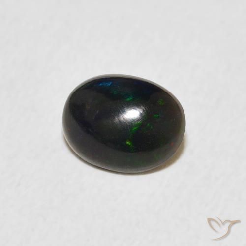 0.60 ct Multicolor Opal Stone, Natural Opal in Oval Cabochon Shape for Sale