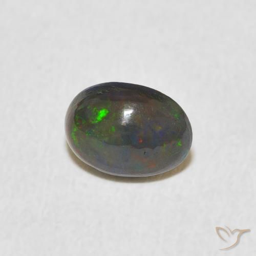 0.48 ct Multicolor Opal Stone, Natural Opal in Oval Cabochon Shape for Sale