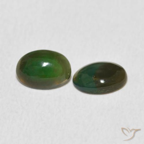 0.82 ctw Multicolor Opal Stones, Natural Opal in Oval Cabochon Shape for Sale