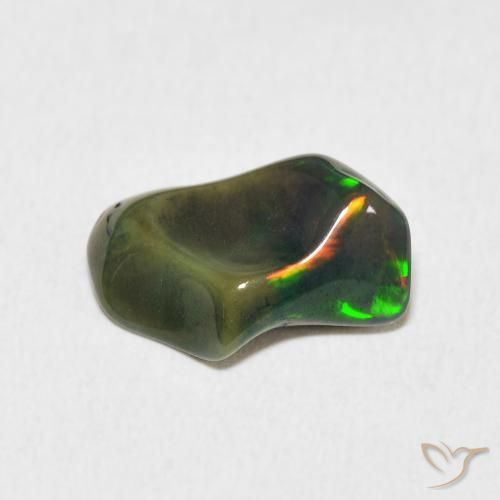2.28 ct Multicolor Opal Gemstone, Opal Gem in Fancy Cabochon Shape for Sale.